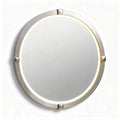 Ronde spiegel met led verlichting van 70 cm in zilver kleur en modern design