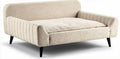 Hondenbed van stof in beige met een afmeting van 80 x 60 x 40cm