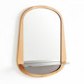 Spiegeldesign met houten omlijsting en metalen plank 60 x 40 x 8cm