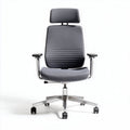Bureau stoel met verstelbare rugleuning en armleuningen in grijs 60 x 60 x 110cm