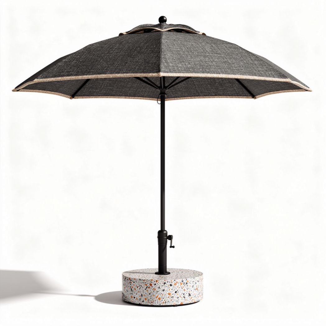 Parasoll met betonnen voet 180 x 180 x 250cm in antraciet kleur
